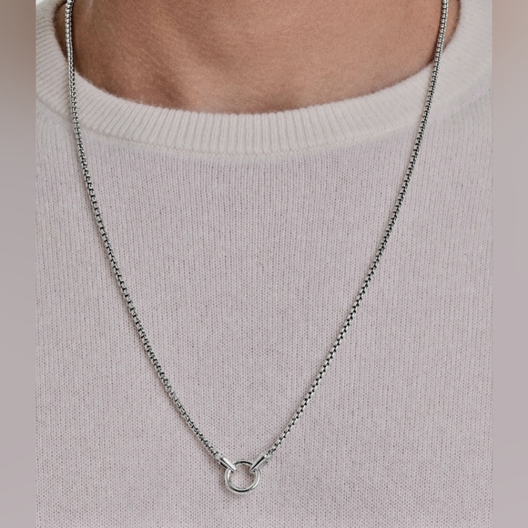 David Yurman Jewelry - David Yurman Sterling Silver Charm/Amulet Holder Necklace 24"